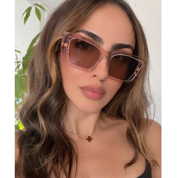 NEW Prada PR08YS Symbole Sunglasses in Peach Pink - Picture 1 of 11